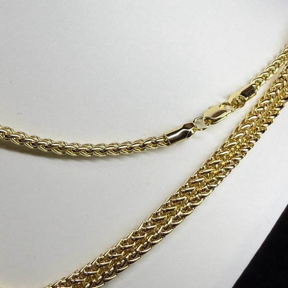 Elegant Gold Filled 3mm Milano Wheat Chain necklace - Picture 3 of 7